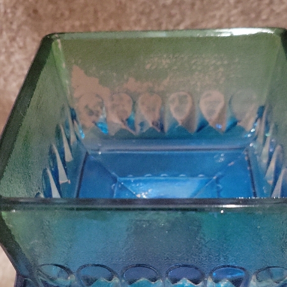 Vintage Blue Glass Candy Dish - Picture 3 of 7